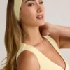Bandă pentru cap cu nervuri Candy Modal, galben crem Bandă pentru cap cu nervuri Candy Modal, galben crem