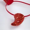 Bandă pentru cap Vixena Devil Horns în roșu aprins Bandă pentru cap Vixena Devil Horns în roșu aprins