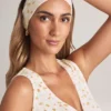 Bandă pentru păr Candy din modal cu textură nervurată și imprimeu floral Bandă pentru păr Candy din modal cu textură nervurată și imprimeu floral