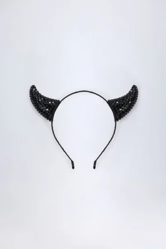 Bandă pentru păr Vixena Devil Horns în negru Bandă pentru păr Vixena Devil Horns în negru