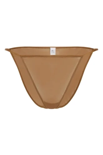 Bikini cu tanga din plasă moale Intimates, culoare Almond