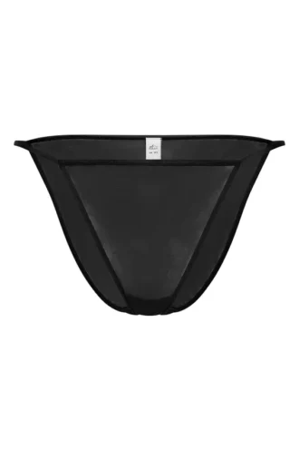 Bikini cu tanga din plasă moale Intimates, negru