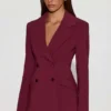 Blazer structurat cu două rânduri de nasturi Marika, în culoarea burgund Blazer structurat cu două rânduri de nasturi Marika, în culoarea burgund