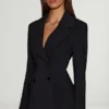 Blazer structurat cu două rânduri de nasturi Marika, negru Blazer structurat cu două rânduri de nasturi Marika, negru