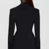 Blazer structurat cu două rânduri de nasturi Marika, negru Blazer structurat cu două rânduri de nasturi Marika, negru