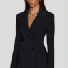 Blazer structurat cu două rânduri de nasturi Marika, negru Blazer structurat cu două rânduri de nasturi Marika, negru