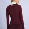 Bluză ajustată cu mâneci lungi din tricot, în culoarea Burgundy Bluză ajustată cu mâneci lungi din tricot, în culoarea Burgundy
