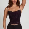 Bluză Armelia cu guler tip cowl și decupaje, decorată, în model de șarpe violet Bluză Armelia cu guler tip cowl și decupaje, decorată, în model de șarpe violet