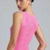 Bluză cu guler înalt, cu șireturi și ornamente, Gracie, în roz bubblegum Bluză cu guler înalt, cu șireturi și ornamente, Gracie, în roz bubblegum