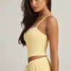 Bluză de pijama Isalie din modal, în galben pastel Bluză de pijama Isalie din modal, în galben pastel