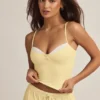 Bluză de pijama Isalie din modal, în galben pastel Bluză de pijama Isalie din modal, în galben pastel