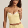 Bluză de pijama Isalie din modal, în galben pastel Bluză de pijama Isalie din modal, în galben pastel