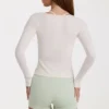 Bluză din modal cu legătură în față, culoare Ivory Bluză din modal cu legătură în față, culoare Ivory