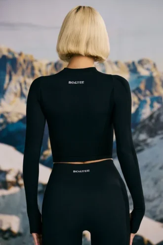Bluză fără cusături Super Sculpt, negru