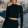 Bluză fără cusături Super Sculpt, negru Bluză fără cusături Super Sculpt, negru