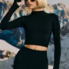 Bluză fără cusături Super Sculpt, negru Bluză fără cusături Super Sculpt, negru