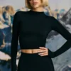 Bluză fără cusături Super Sculpt, negru Bluză fără cusături Super Sculpt, negru