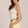Bluză Norelle din modal cu legătură în spate, culoare ivoriu Bluză Norelle din modal cu legătură în spate, culoare ivoriu