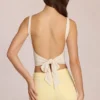 Bluză Norelle din modal cu legătură în spate, culoare ivoriu Bluză Norelle din modal cu legătură în spate, culoare ivoriu
