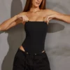 Body Allegra Bandeau în negru Body Allegra Bandeau în negru