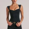 Body Ayla cu decolteu în formă de inimă, negru Body Ayla cu decolteu în formă de inimă, negru