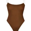 Body-ul cu tanga și bretele invizibile din plasă moale Intimates, culoare castan Body-ul cu tanga și bretele invizibile din plasă moale Intimates, culoare castan
