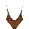 Body-ul cu tanga și bretele invizibile din plasă moale Intimates, culoare castan Body-ul cu tanga și bretele invizibile din plasă moale Intimates, culoare castan