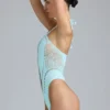 Body-ul de vară cu șnururi și gât halter, în albastru gheață Body-ul de vară cu șnururi și gât halter, în albastru gheață