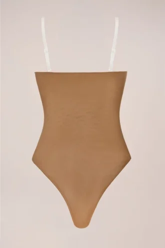 Body-ul fără bretele Intimates, culoare Almond