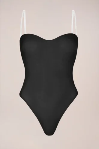 Body-ul fără bretele Intimates, negru