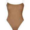 Body-ul tanga cu bretele invizibile din plasă moale, de la Intimates, în culoarea Almond Body-ul tanga cu bretele invizibile din plasă moale, de la Intimates, în culoarea Almond