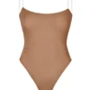 Body-ul tanga cu bretele invizibile din plasă moale Intimates, culoare miere Body-ul tanga cu bretele invizibile din plasă moale Intimates, culoare miere