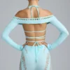 Bolero scurt Pixie cu ornamente, albastru gheață