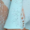 Bolero scurt Pixie cu ornamente, albastru gheață