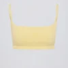 Braletă cu gât pătrat în culoarea lămâie Braletă cu gât pătrat în culoarea lămâie