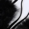 Braletă triunghiulară din blană artificială Riana, negru Braletă triunghiulară din blană artificială Riana, negru