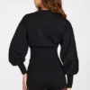 Cardigan cu mâneci lungi din tricot Anele, negru Cardigan cu mâneci lungi din tricot Anele, negru