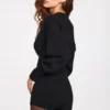 Cardigan cu mâneci lungi din tricot Anele, negru Cardigan cu mâneci lungi din tricot Anele, negru