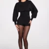 Cardigan cu mâneci lungi din tricot Anele, negru Cardigan cu mâneci lungi din tricot Anele, negru