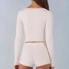 Cardigan cu mâneci lungi din tricot Tahlia, culoare Ivory Cardigan cu mâneci lungi din tricot Tahlia, culoare Ivory