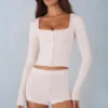 Cardigan cu mâneci lungi din tricot Tahlia, culoare Ivory Cardigan cu mâneci lungi din tricot Tahlia, culoare Ivory
