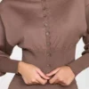 Cardigan din tricot cu mâneci lungi Anele, culoare Mocha Cardigan din tricot cu mâneci lungi Anele, culoare Mocha