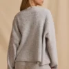 Cardigan oversized cu fermoar în culoarea Ice Marl