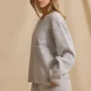 Cardigan oversized cu fermoar în culoarea Ice Marl