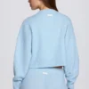 Cardigan scurt din tricot, albastru pudră Cardigan scurt din tricot, albastru pudră