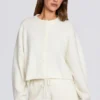 Cardigan scurt din tricot, de culoare ivoriu Cardigan scurt din tricot, de culoare ivoriu