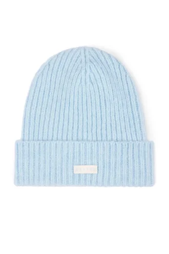 Căciulă din tricot cu nervuri, albastru pudră Căciulă din tricot cu nervuri, albastru pudră