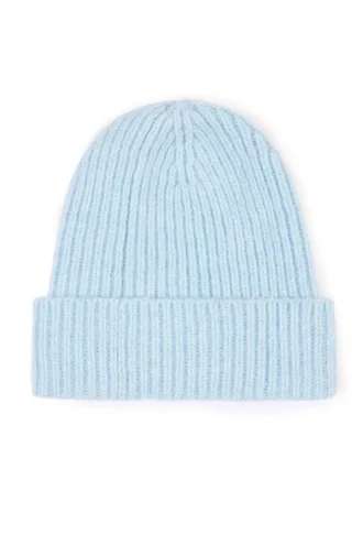 Căciulă din tricot cu nervuri, albastru pudră Căciulă din tricot cu nervuri, albastru pudră
