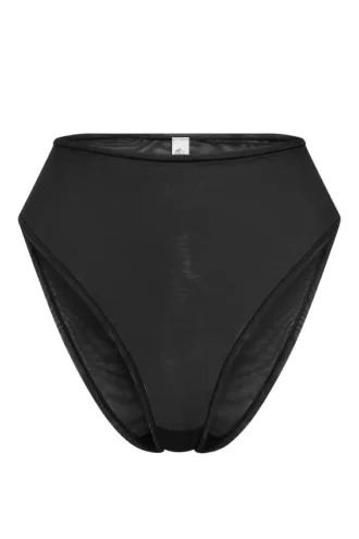 Chiloți cu talie înaltă din plasă moale Intimates, negri