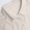 Cămașă oversized din poplin de bumbac Lerici cu dungi gri-bej Cămașă oversized din poplin de bumbac Lerici cu dungi gri-bej